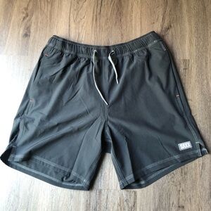 SAXX Oh Buoy 2N1 Lounge Shorts Mens S Black Swim Trunks Cooling Mesh Liner